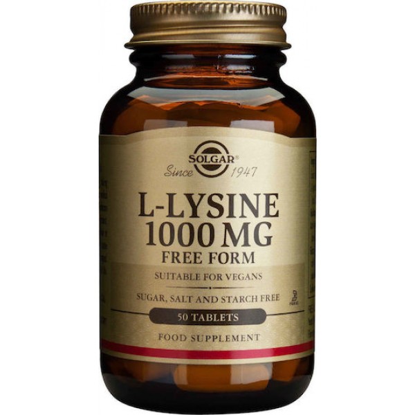 Solgar L-Lysine 50 Ταμπλέτες Unflavoured Solgar L-Lysine 50 Ταμπλέτες Unflavoured